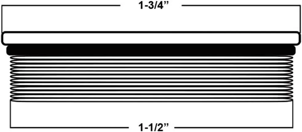 Whitecap Industries Replacement Cap and Chain-Deck Fill Replacement for Stainless Steel, 1.5-Inch