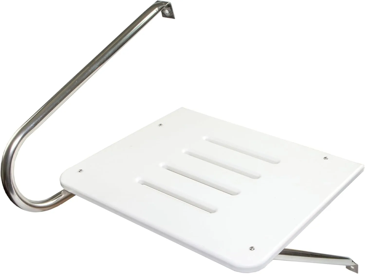 Whitecap 67900 Poly Swim Platform for Boats with Outboards - Single Rail, White