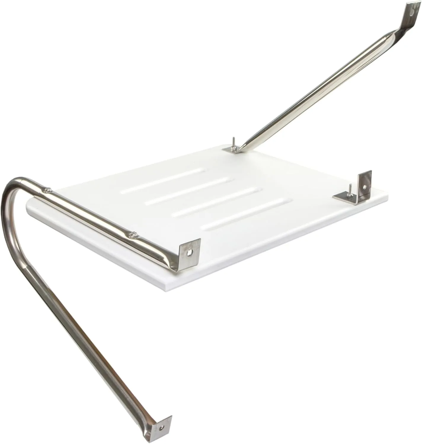 Whitecap 67900 Poly Swim Platform for Boats with Outboards - Single Rail, White