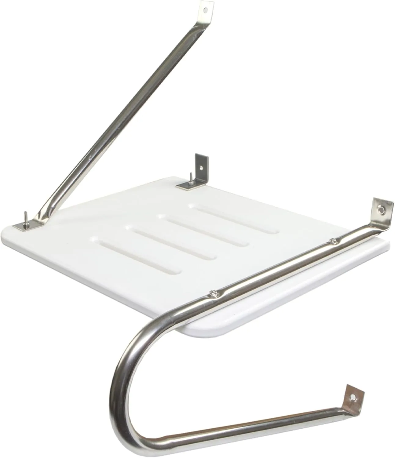 Whitecap 67900 Poly Swim Platform for Boats with Outboards - Single Rail, White