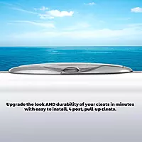 Whitecap 6710CBLUE Stainless Steel E-Z Pull Up Cleat - 8"