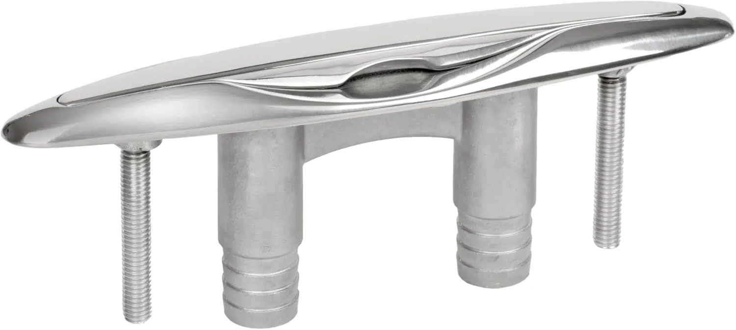 Whitecap 6710CBLUE Stainless Steel E-Z Pull Up Cleat - 8"