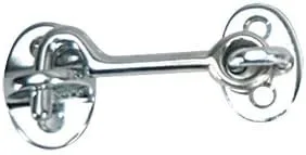 Whitecap Cabin Door Hook - CP/Brass - 3"
