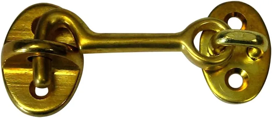 Whitecap Cabin Door Hook - Polished Brass - 2"