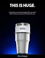 Whitecap Extra Large Stainless Steel Flush Cupholder