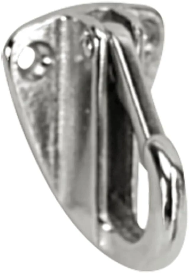 Whitecap Fender Hook - CP/Brass - 1-9/16" x 1-3/16" [S-977C]