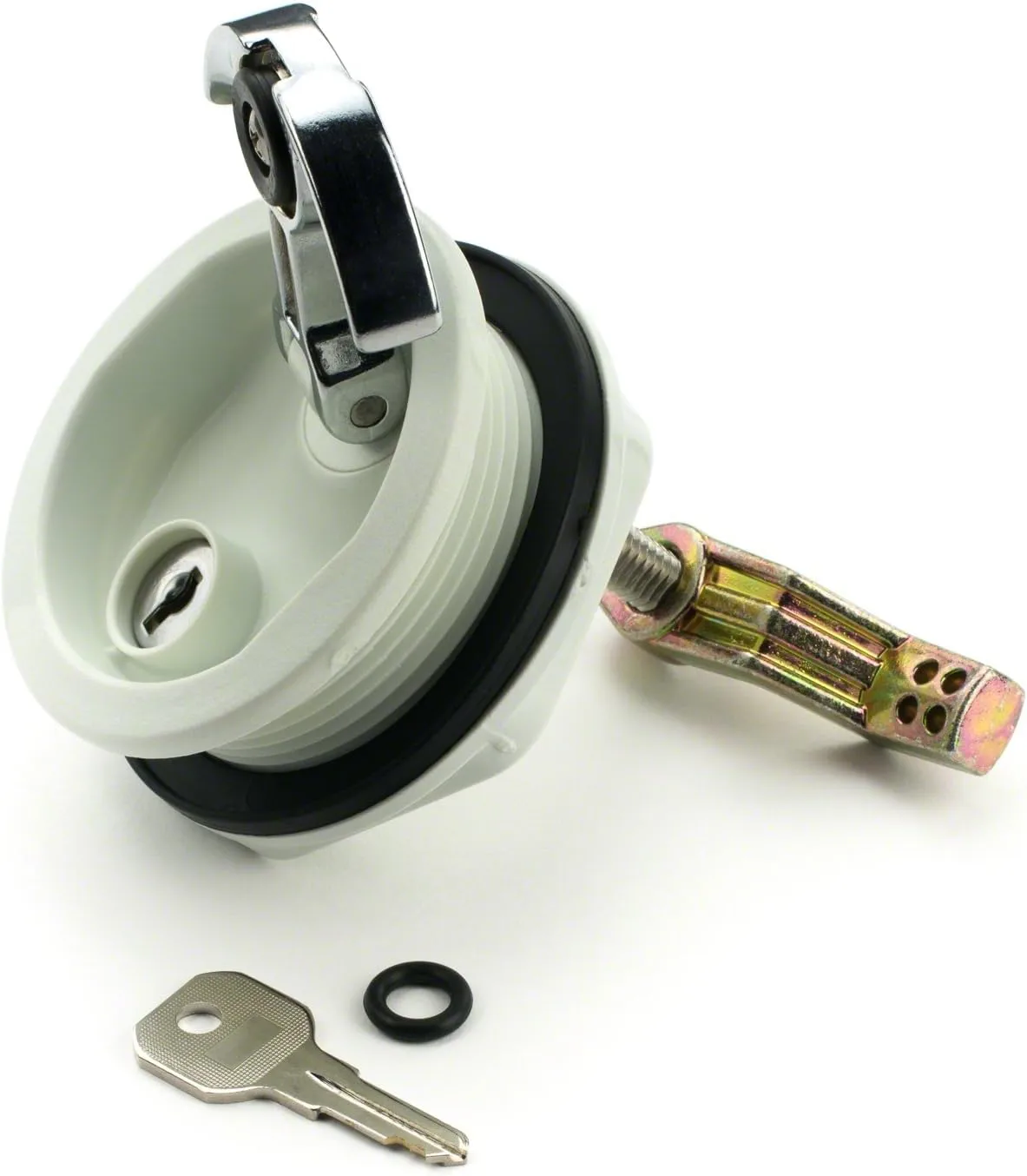 Whitecap S-0226BC T-Handle Latch with Keyed Lock - Black 3" Diameter