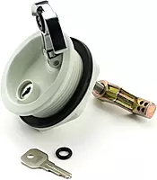 Whitecap S-0226BC T-Handle Latch with Keyed Lock - Black 3" Diameter