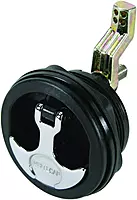 Whitecap S-0226BC T-Handle Latch with Keyed Lock - Black 3" Diameter