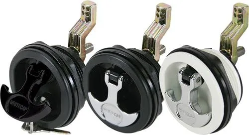 Whitecap T-Handle Latch - Chrome Plated Zamac/Black Nylon - No Lock - Freshwater Use Only