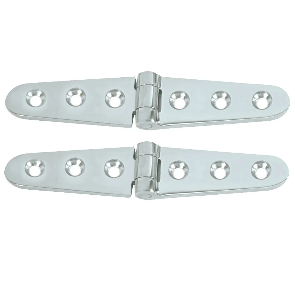 Whitecap S-0605C CP Brass Strap Hinge 6 in Pair