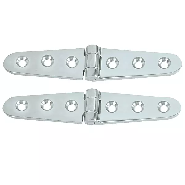 Whitecap S-0605C CP Brass Strap Hinge 6 in Pair