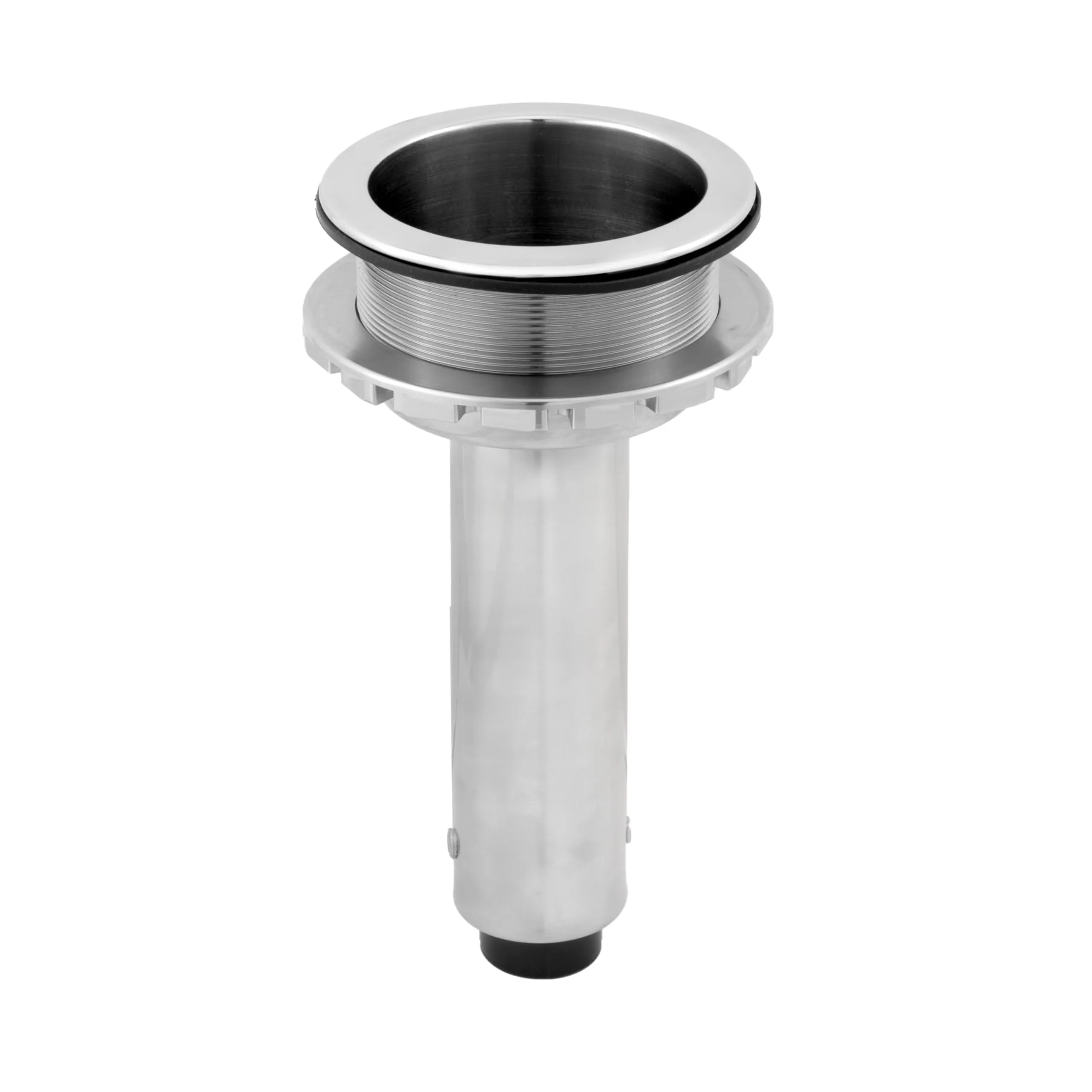 Whitecap S-0627C 0° Rod and Cup Holder - 304 Stainless Steel, Silver
