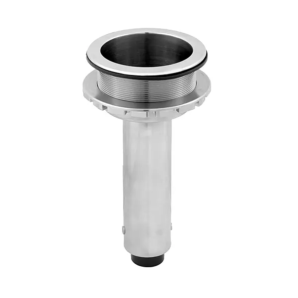 Whitecap S-0627C 0° Rod and Cup Holder - 304 Stainless Steel, Silver