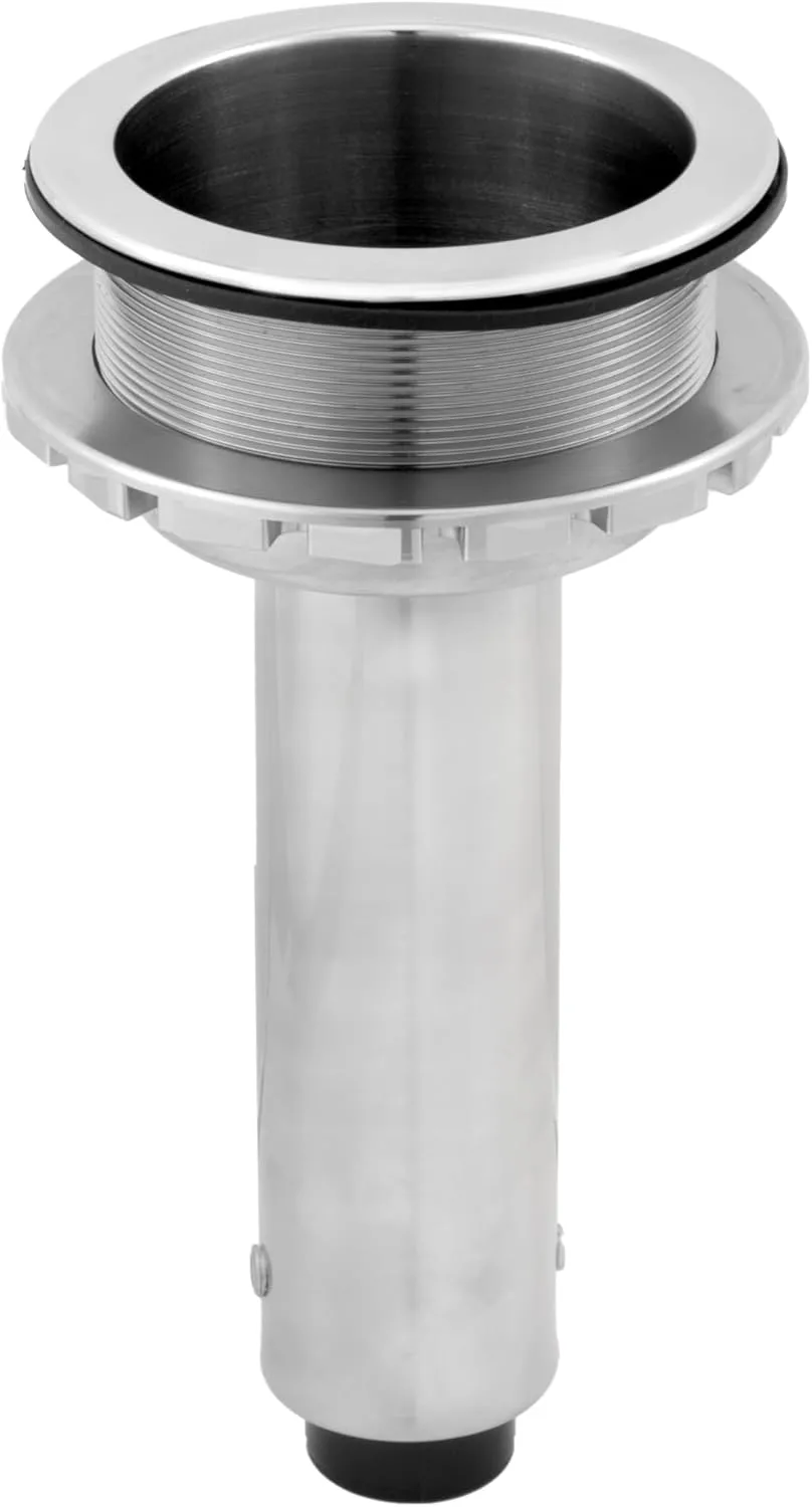 Whitecap S-0627C 0° Rod and Cup Holder - 304 Stainless Steel, Silver