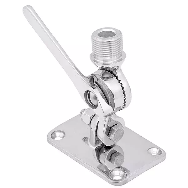 WHITECAP INDUSTRIES S-1802C Ratchet/Antenna Mount - 3-5/8" x 2-1/2" Base
