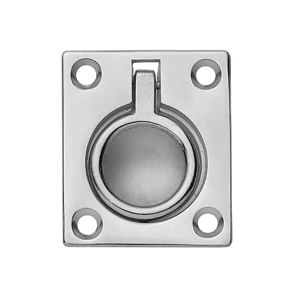 Whitecap Flush Pull Ring - CP/Brass - 1-1/2" x 1-3/4"