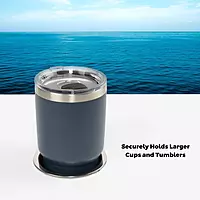 Whitecap Industries S-3511C Stainless Steel Flush Drink Holder - 3-7/8" Cutout, 2-1/4" to 3-1/8" Depth