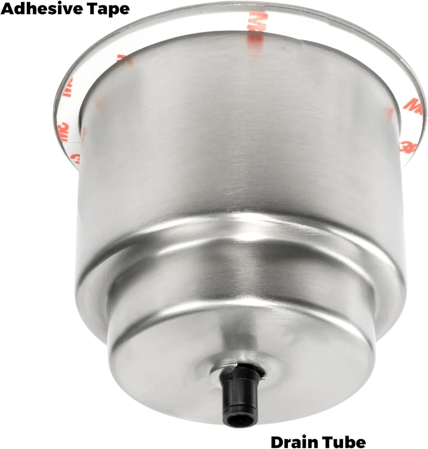 Whitecap Industries S-3511C Stainless Steel Flush Drink Holder - 3-7/8" Cutout, 2-1/4" to 3-1/8" Depth