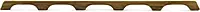 Whitecap Teak Handrail - Five-Loop - 53 in - Beige