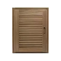 Whitecap 60724 Teak Louvered Door and Frame - 15" x 20", Right Hand Opening