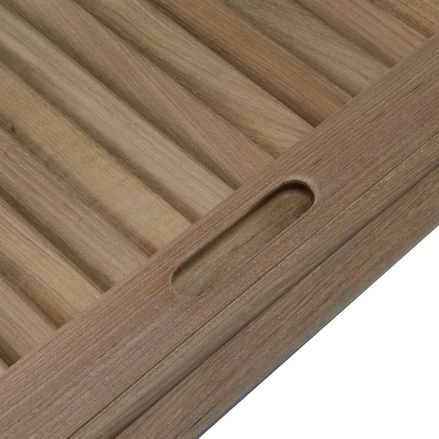 Whitecap 60724 Teak Louvered Door and Frame - 15" x 20", Right Hand Opening