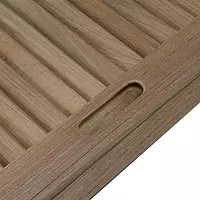 Whitecap 60724 Teak Louvered Door and Frame - 15" x 20", Right Hand Opening