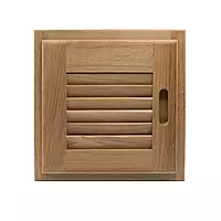 Whitecap 60720 Teak Louvered Door and Frame Righthand Opening, 12 x 12"