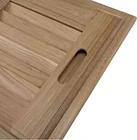 Whitecap 60720 Teak Louvered Door and Frame Righthand Opening, 12 x 12"