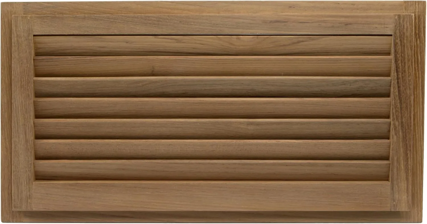 Whitecap Teak Louvered Insert for Cutout, 17 x 8 3/8"