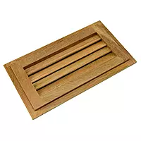 Whitecap 60714 Teak Louvered Insert - 6-3/8" x 11-3/16" x 3/4", Brown