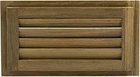 Whitecap 60714 Teak Louvered Insert - 6-3/8" x 11-3/16" x 3/4", Brown