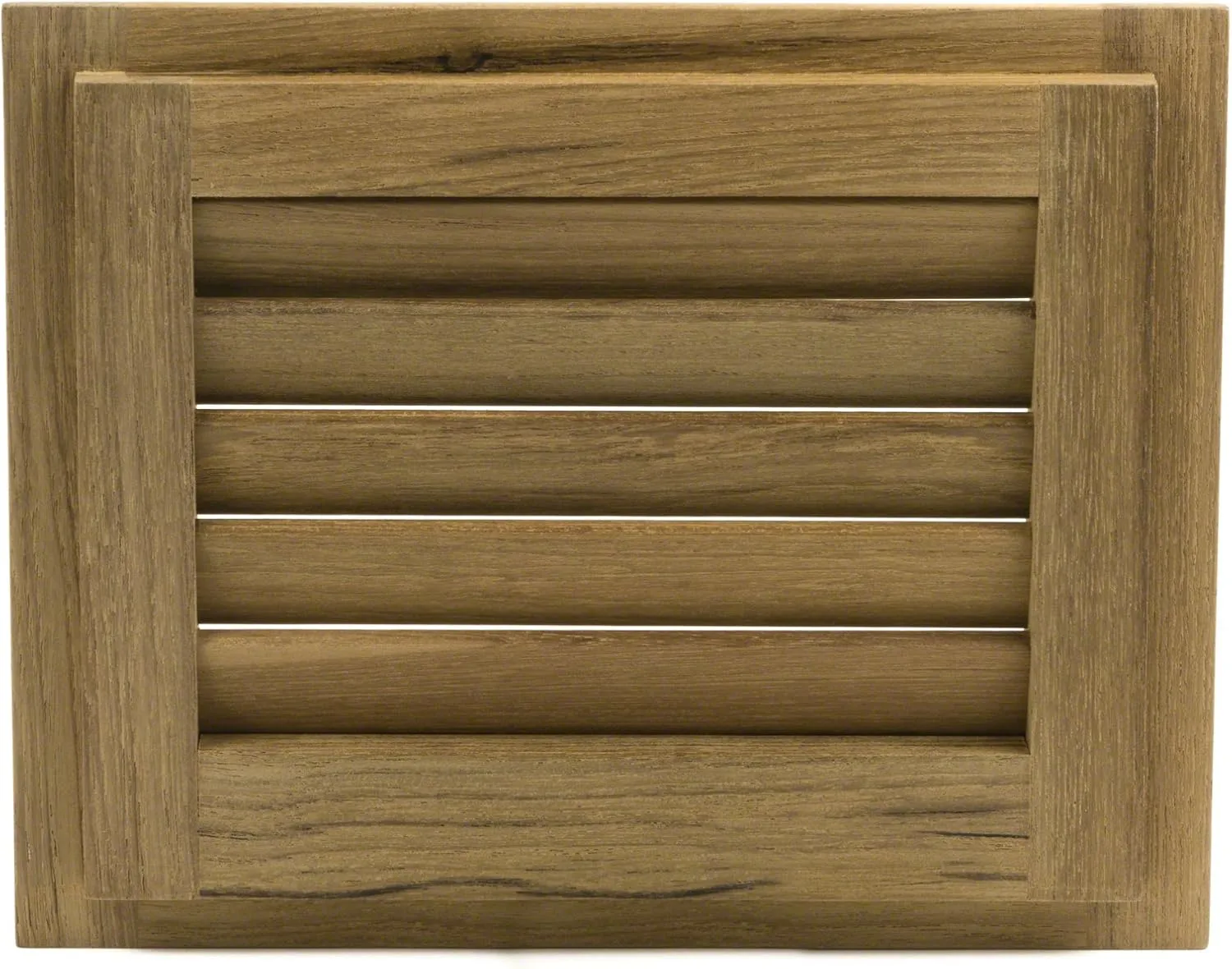 Whitecap 60712 Teak Louvered Insert - 7-1/2" x 9-1/8" x 3/4", Black