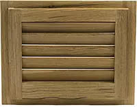 Whitecap 60712 Teak Louvered Insert - 7-1/2" x 9-1/8" x 3/4", Black