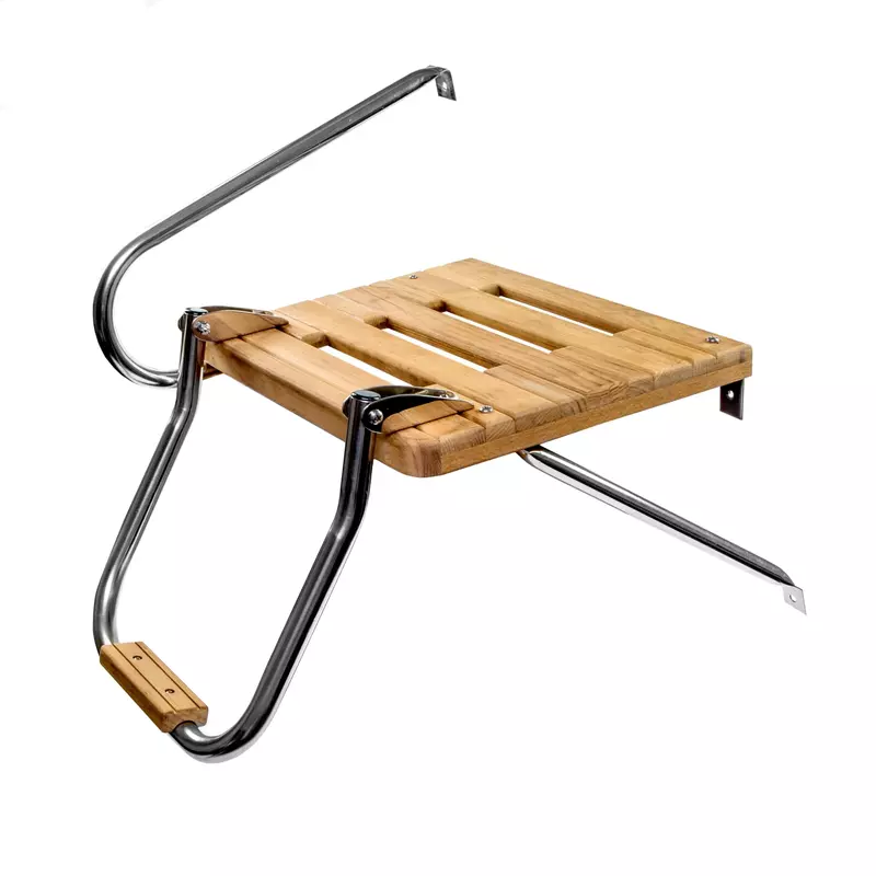 Whitecap Teak Swim Platform with Ladder for Outboard Motors - Model 60902
