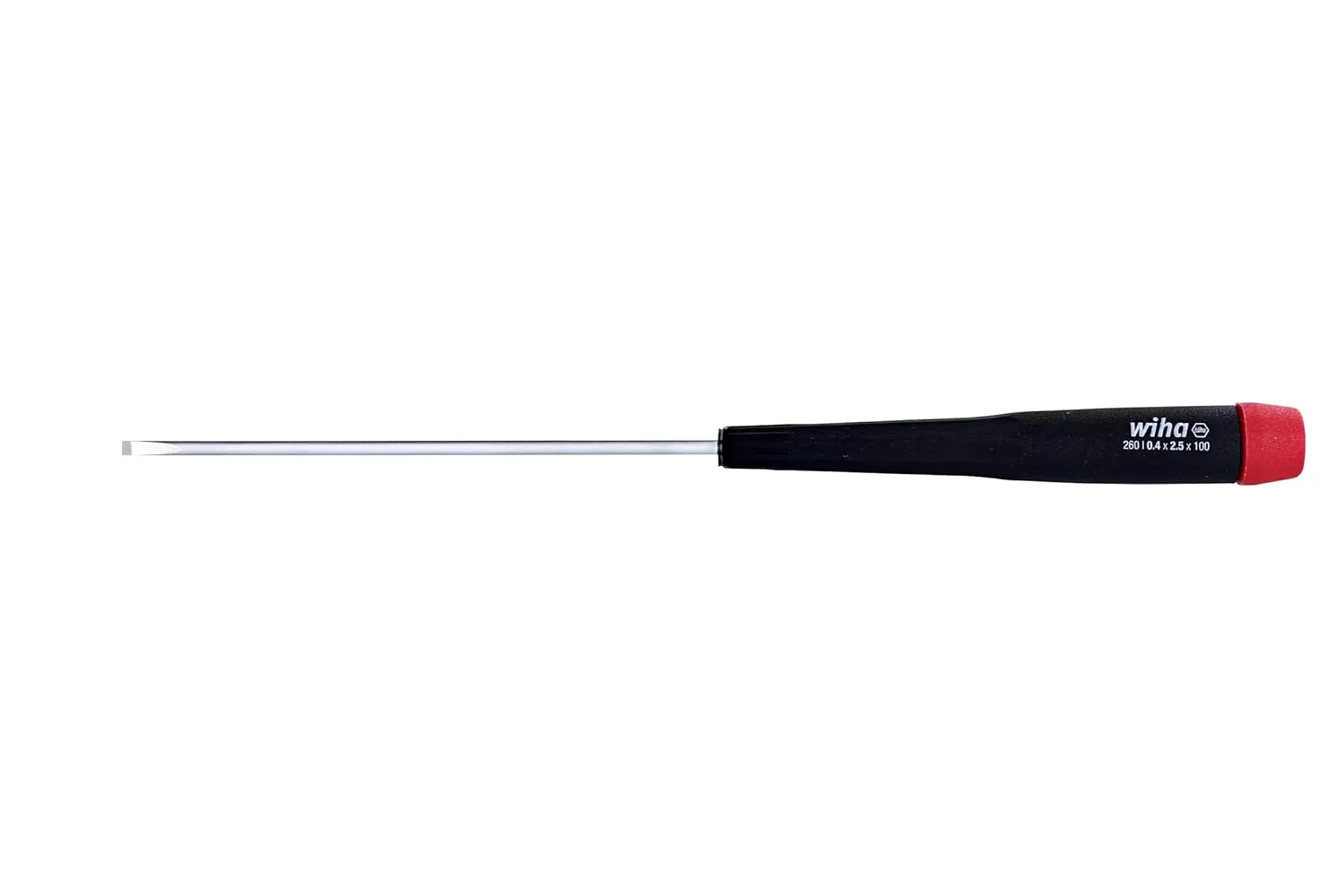 Wiha 26027 Slotted Screwdriver with Precision Handle, 2.5 x 100mm