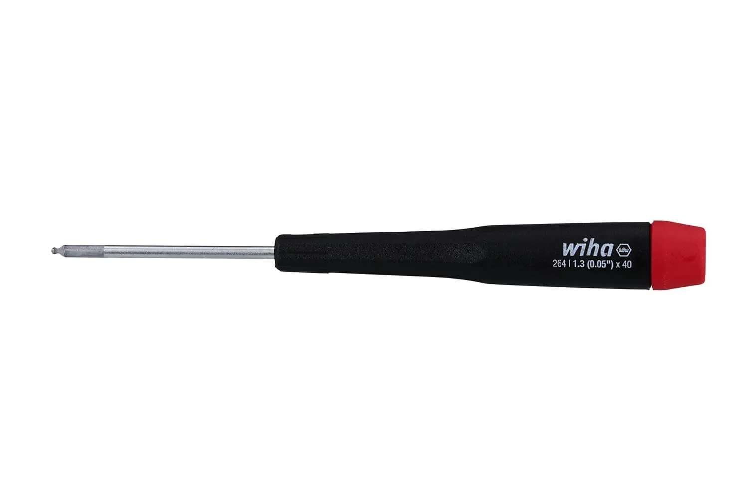 Wiha 26413 Ball End Hex Inch Screwdriver with Precision Handle, .050 x 1.57"