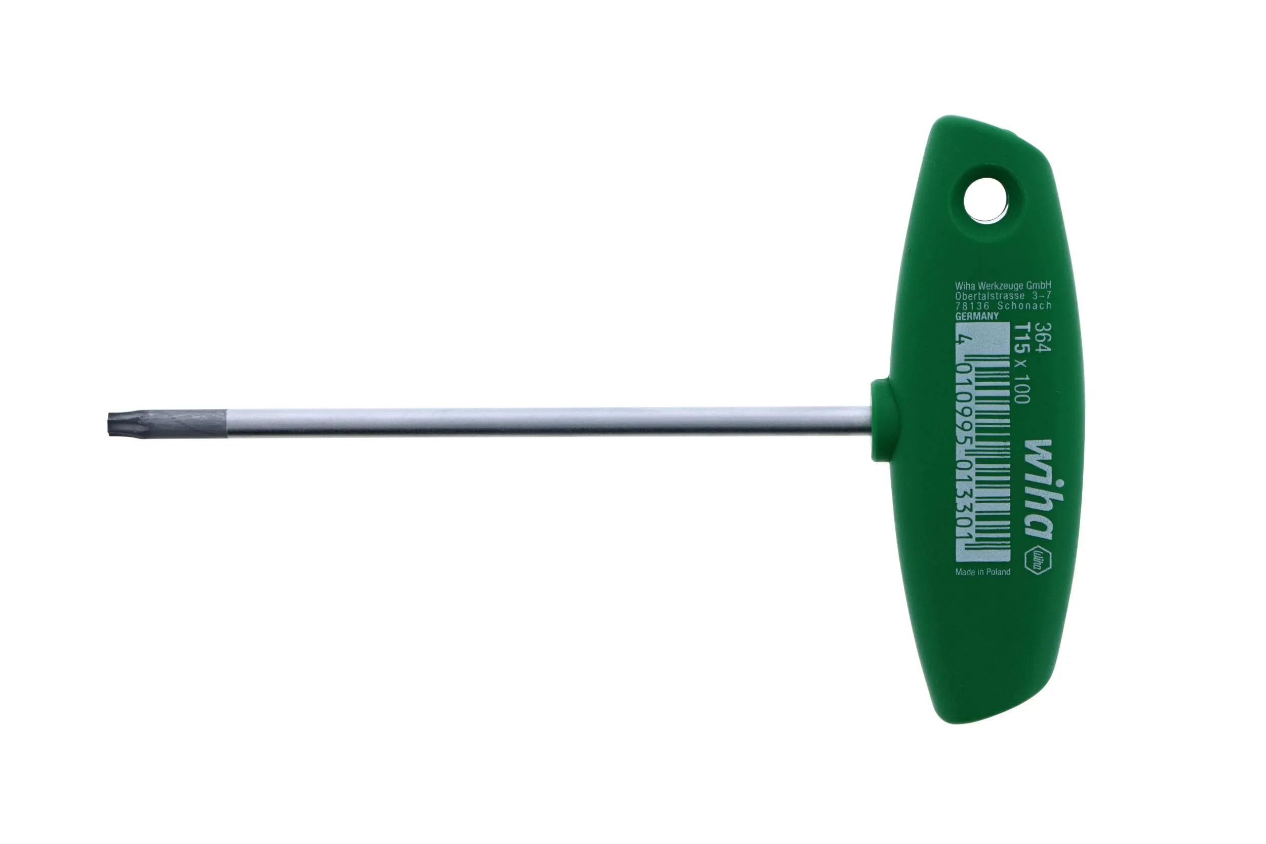 Wiha 36415 Torx T-Handle Ergo Grip, T15 x 100mm