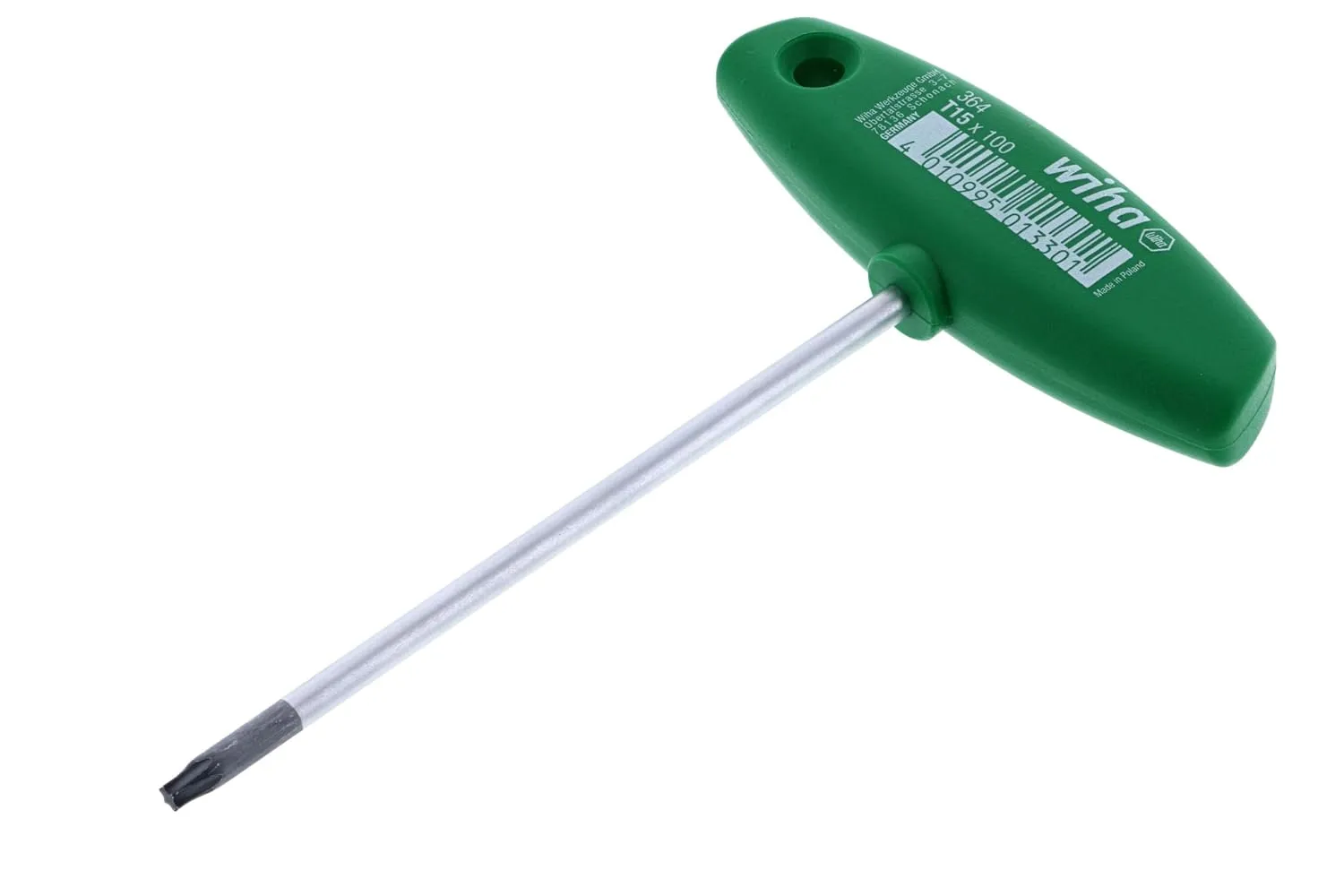 Wiha 36415 Torx T-Handle Ergo Grip, T15 x 100mm
