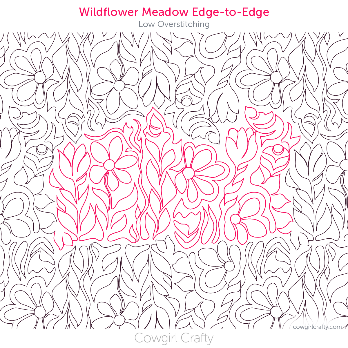 Wildflower Meadow Edge-to-Edge | Digital Longarm Quilting Pattern