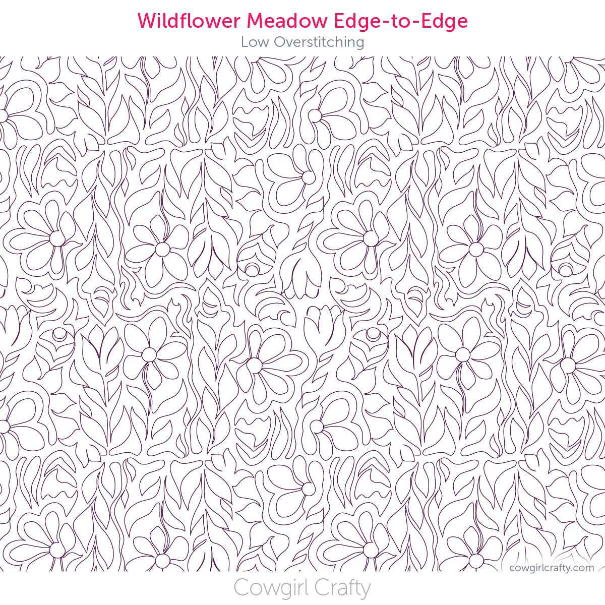 Wildflower Meadow Edge-to-Edge | Digital Longarm Quilting Pattern