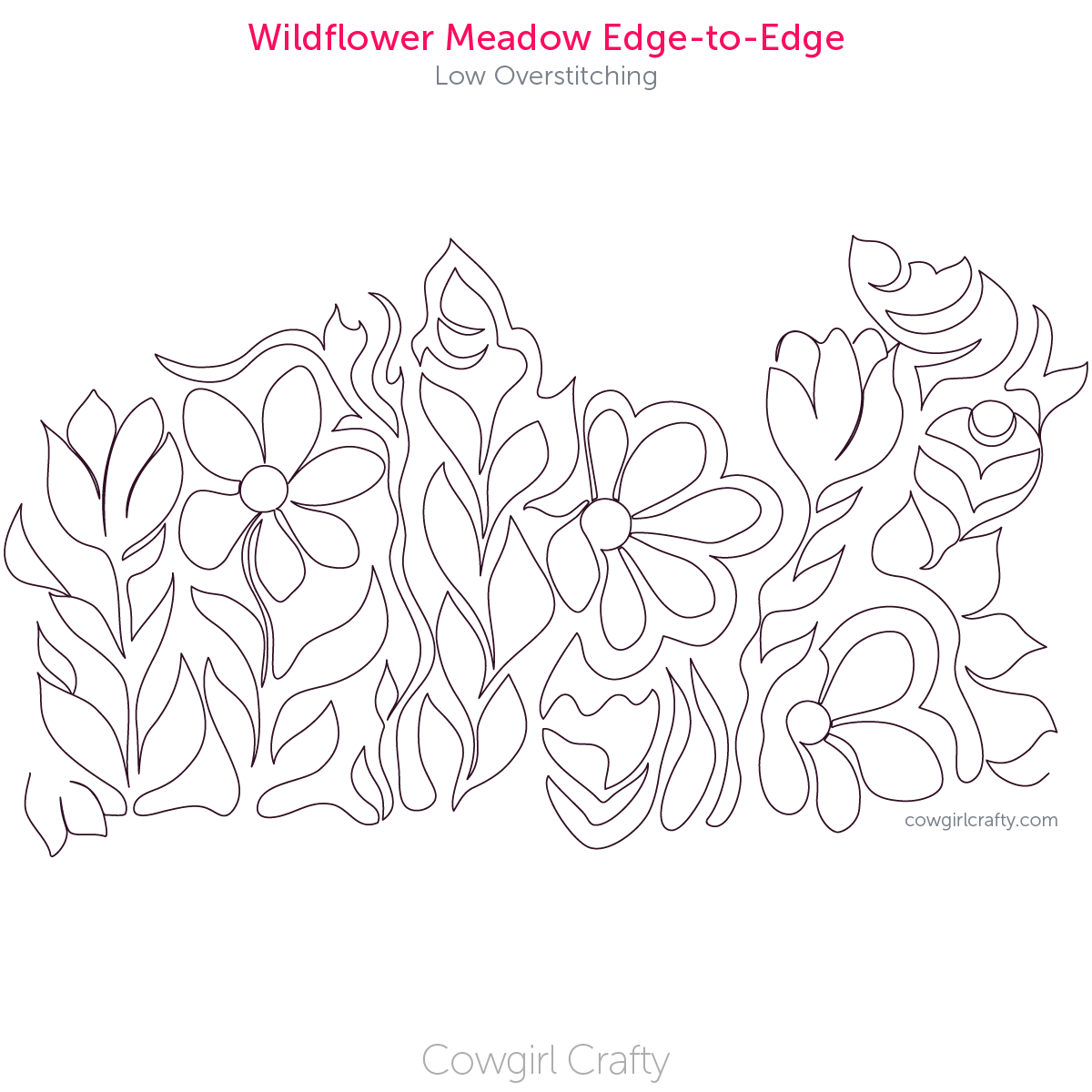 Wildflower Meadow Edge-to-Edge | Digital Longarm Quilting Pattern