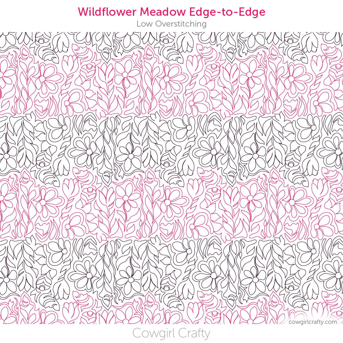 Wildflower Meadow Edge-to-Edge | Digital Longarm Quilting Pattern