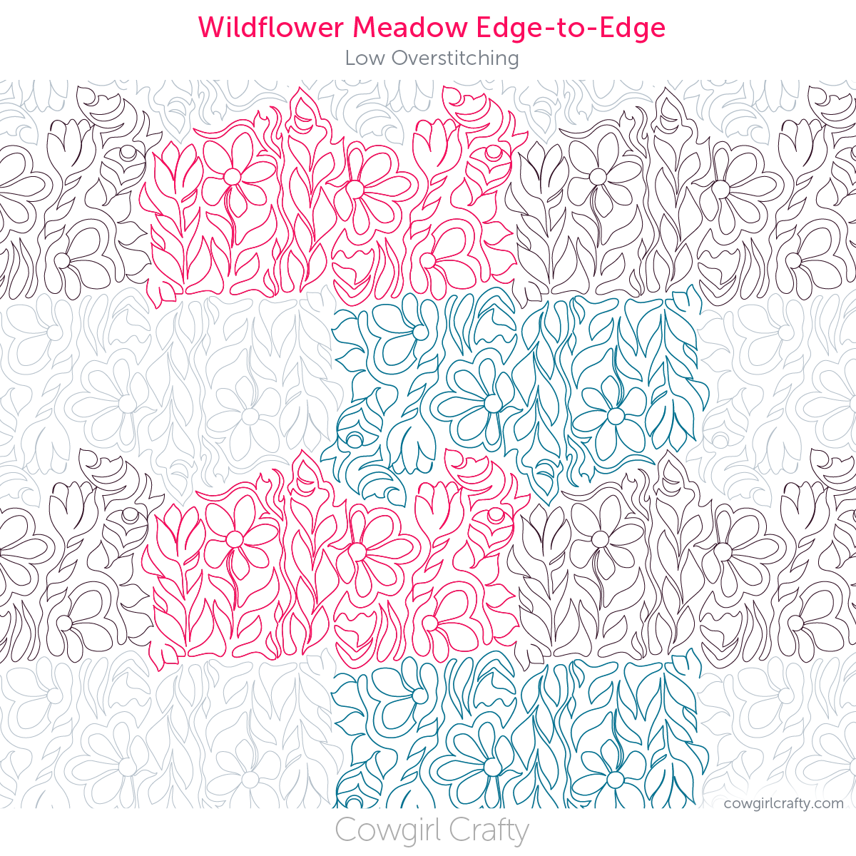 Wildflower Meadow Edge-to-Edge | Digital Longarm Quilting Pattern