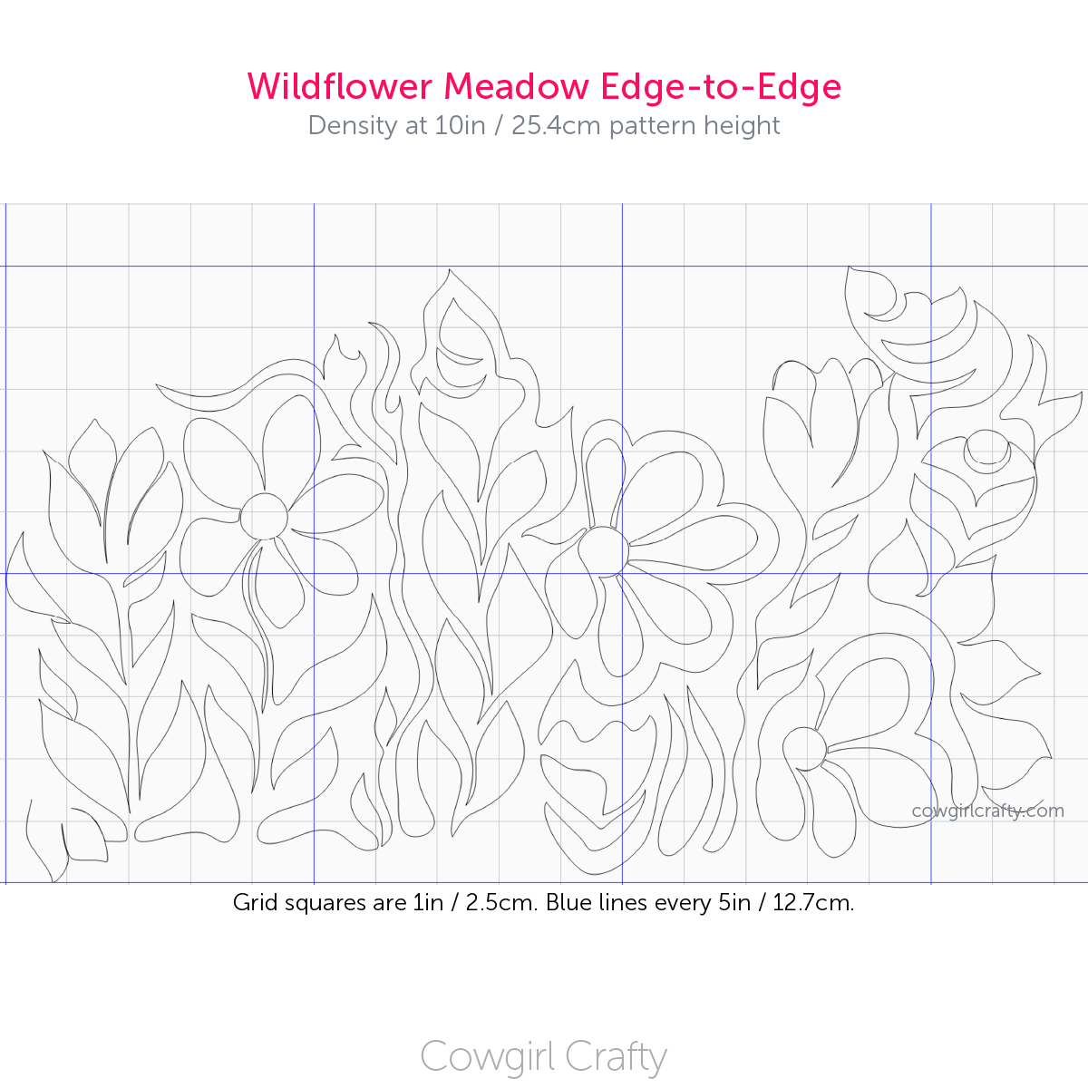 Wildflower Meadow Edge-to-Edge | Digital Longarm Quilting Pattern