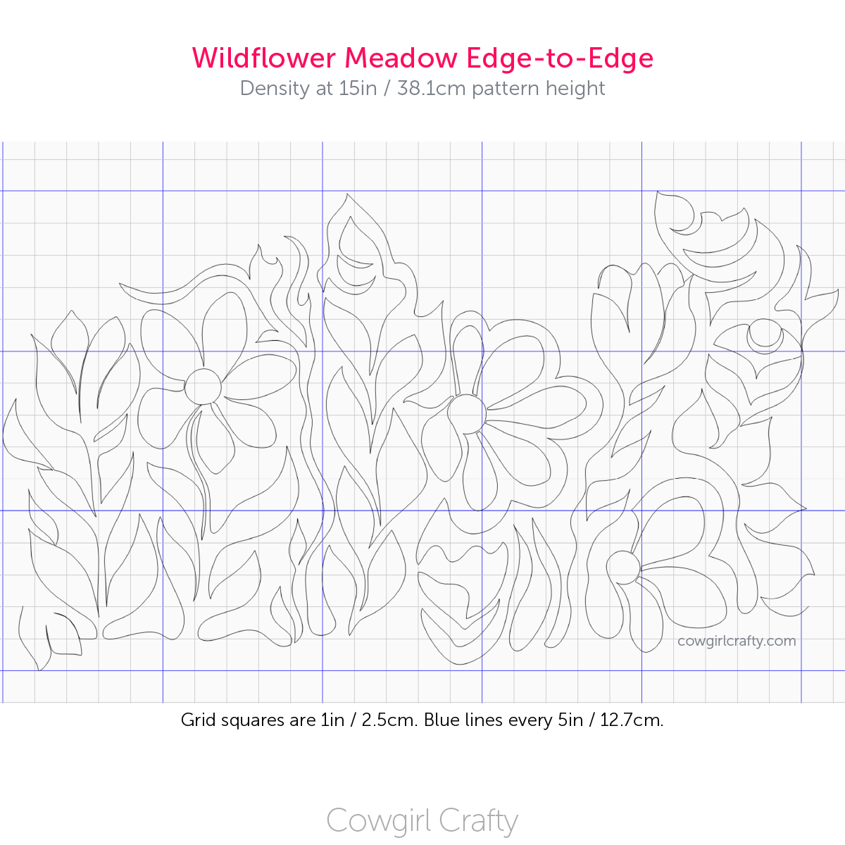 Wildflower Meadow Edge-to-Edge | Digital Longarm Quilting Pattern