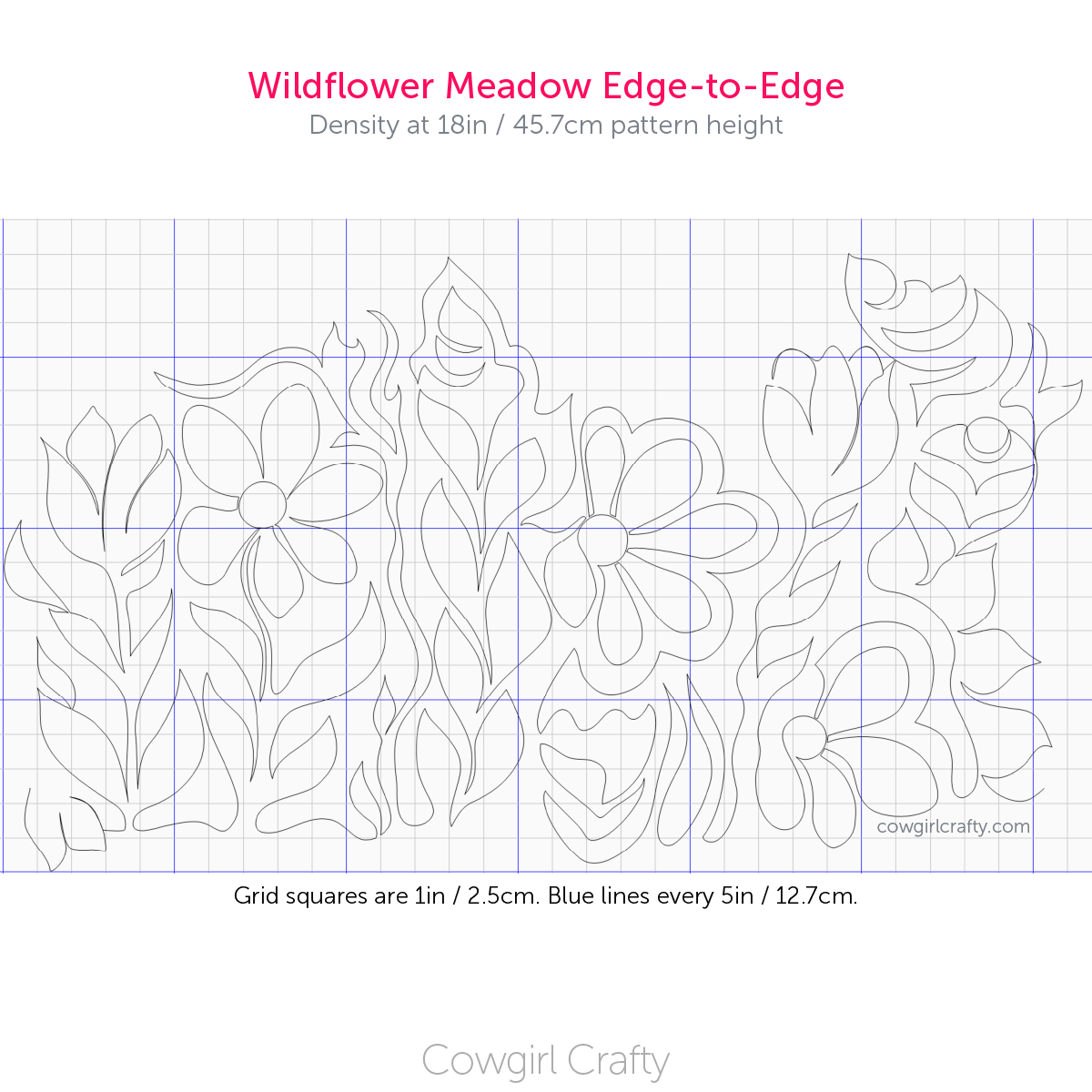 Wildflower Meadow Edge-to-Edge | Digital Longarm Quilting Pattern