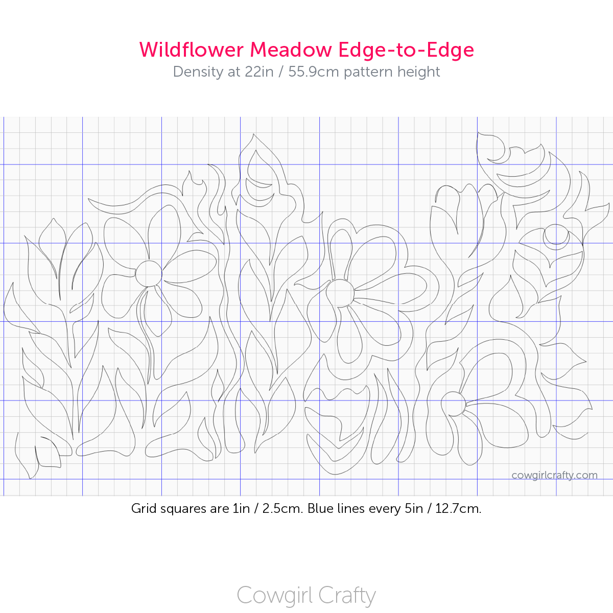 Wildflower Meadow Edge-to-Edge | Digital Longarm Quilting Pattern