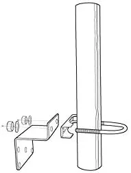 WilsonPro 901117 Pole Mount for Antenna - 10 inch Aluminum Mount Kit