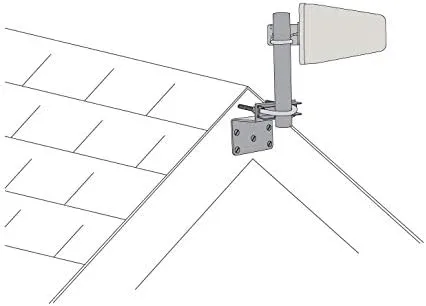 WilsonPro 901117 Pole Mount for Antenna - 10 inch Aluminum Mount Kit